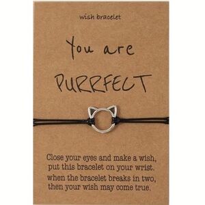 3/$15 Black Cat Rope Wish Adjustable Bracelet